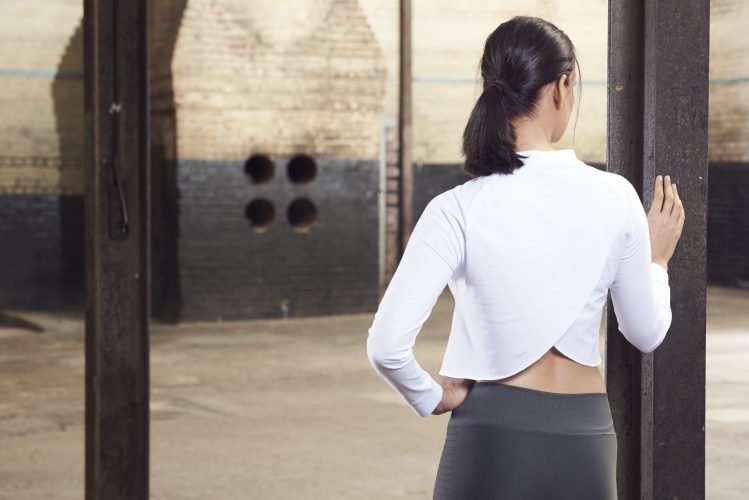 JC116_Girlie_Cross_BackT_Artic_White_JC167_Girlie_Cool_Seamless_Legging_Iron_Grey_108 Cross Back White Top